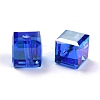 Electroplate Transparent Glass Beads EGLA-B003-01B-10-3