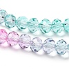 Transparent Painted Glass Beads Strands DGLA-A034-T6mm-A10-4