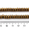 Electroplated Natural Lava Rock Beads Strands G-A256-E01-01F-4