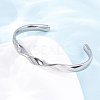 304 Stainless Steel Cuff Bangles for Women BJEW-D361-03P-3