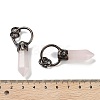 Natural Rose Quartz Faceted Pointed Bullet Pendants G-A221-03A-3