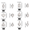 CHGCRAFT 120Pcs 6 Styles 304 Stainless Steel Pendants STAS-CA0001-98-2