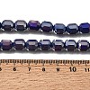 Electroplate Transparent Column Glass Beads Strands EGLA-A043-02-AB07-4