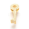 Brass Micro Pave Cubic Zirconia Slide Charms ZIRC-P077-18-NR-3