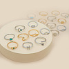 19Pcs 19 Styles Alloy & Resin Cuff Rings/Finger Rings Sets for Women FS-WGA4364-01-4