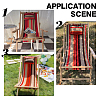 Canvas Cloth Beach Lounge Chair Cover with Pillows AJEW-WH0342-55-5