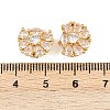 Flower Brass Micro Pave Cubic Zirconia Multi-Strand Links KK-Z122-07G-3