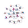 Transparent Spray Painted Glass Charms GLAA-YW0001-12-3