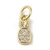 Brass Micro Pave Clear Cubic Zirconia Charms KK-M283-17A-01-1