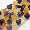 Rough Raw Natural Amethyst and Citrine Beads Strands G-K202-22A-1