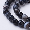 Natural Black Agate Beads Strands G-G753-08-8mm-3