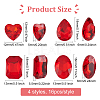 Fingerinspire 64Pcs 4 Style Glass Rhinestone Cabochons RGLA-FG0001-11B-2