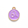 Alloy Enamel Pendants ENAM-S124-01B-01G-2