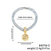 Fashionable Brass Micro Pave Clear Cubic Zirconia Charm Bracelets LS-AF9298-15-2