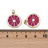 Brass Enamel Pendants KK-H072-14G-04-5