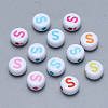 Craft Acrylic Horizontal Hole Letter Beads SACR-S201-11S-1