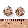 Golden Plated Alloy Rhinestone Beads FIND-E046-14G-01-2