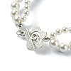 Infinity Shape Shell Pearl Beaded Bracelets BJEW-TA00446-4