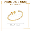 1Pc Letter Brass Rhinestone Open Cuff Rings for Women AJEW-LP0004-47N-G-2