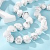 Natural Howlite Nuggets Beaded Necklaces for Women Men NJEW-K388-01N-3