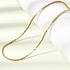 1.3MM 304 Stainless Steel Boston Link Chains Necklaces for Women Men NJEW-Z115-12G-02-1