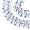Electroplate Transparent Glass Beads Strands EGLA-N057-01A-01-3