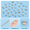 300Pcs 8 Style Plating ABS Plastic Beads KY-PH0001-63-4