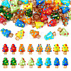 32Pcs 8 Colors Handmade Lampwork Bumpy Beads LAMP-BY0001-05-2