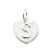 925 Sterling Silver Heart with Capital Letter Charms STER-S009-13S-S-1