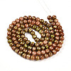 Baking Paint Glass Beads Strands DGLA-N003-8mm-B11-3