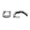 Tarnish Resistant 304 Stainless Steel Huggie Hoop Earrings STAS-J033-11B-P-3