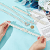 5Pcs 5 Style Acrylic Pearl Braided Stretch Chain Belt with Alloy Clasp AJEW-GA0004-49-3