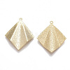 Brass Textured Pendants X-KK-T038-94G-1