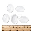 Transparent Oval Glass Cabochons X-GGLA-R022-35x25-5