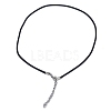 Waxed Cotton Cord Necklace Making MAK-S032-2mm-101-4