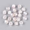 Transparent Spray Painted Glass Beads X1-EGLA-N018-4mm-08-2