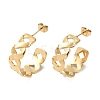 Braided 304 Stainless Steel Stud Earrings EJEW-L283-050G-1