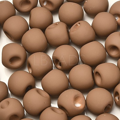 Rubberized Acrylic Beads OACR-G012-05G-1
