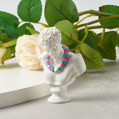 Handmade Polymer Clay Beads Finger Rings RJEW-JR00378-1