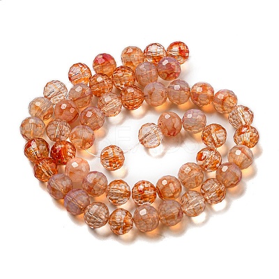 Baking Paint Glass Bead Strands GLAA-G116-02A-1