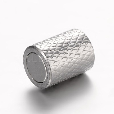 Tarnish Resistant 304 Stainless Steel Magnetic Clasps with Glue-in Ends STAS-G140-39N-1