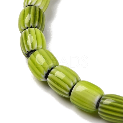 Handmade Lampwork Chevron Beads Strands X-LAMP-K041-01B-26-1