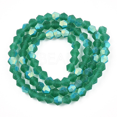 Imitate Austrian Crystal Bicone Frosted Glass Beads Strands LS-EGLA-A039-T2mm-MB10-1