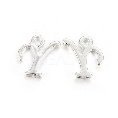 Silver Color Plated Alloy Letter Pendants LS-PALLOY-J718-01S-Y-1