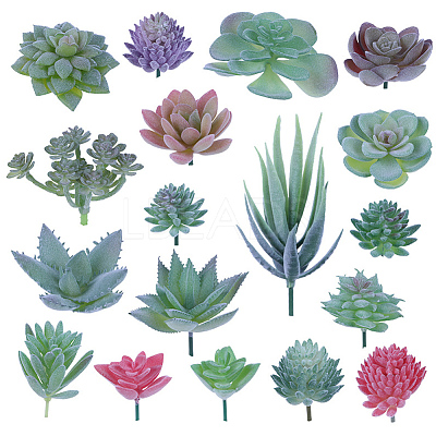 PVC Artificial Succulent Plant AJEW-SP0004-35C-1