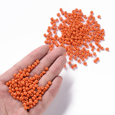 Baking Paint Glass Seed Beads SEED-US0003-3mm-K4-1