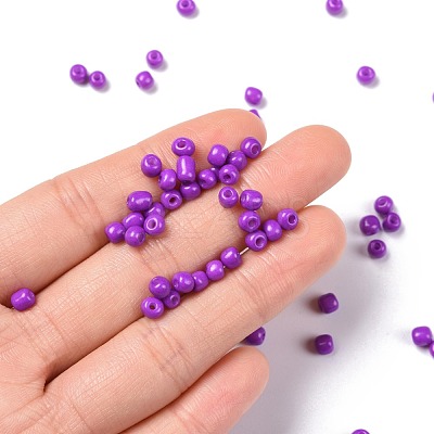 180G 15 Colors Baking Paint K9 Glass Seed Beads SEED-JQ0003-01C-4mm-1