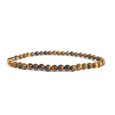 4MM Natural Tiger Eye Stretch Bracelets RP2095-9-1