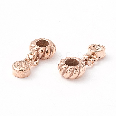 304 Stainless Steel European Dangle Charms STAS-M298-16RG-1