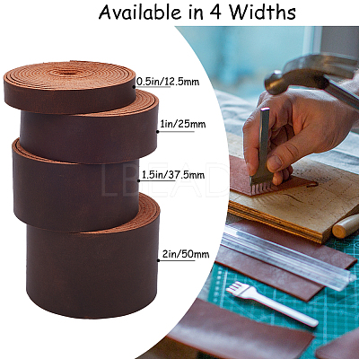 2M Flat AB Grade Cowhide Leather Cord AJEW-WH0479-73G-01-1